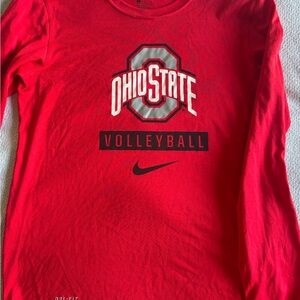 Nike Adult Small Red Ohio State Volleyball Tee